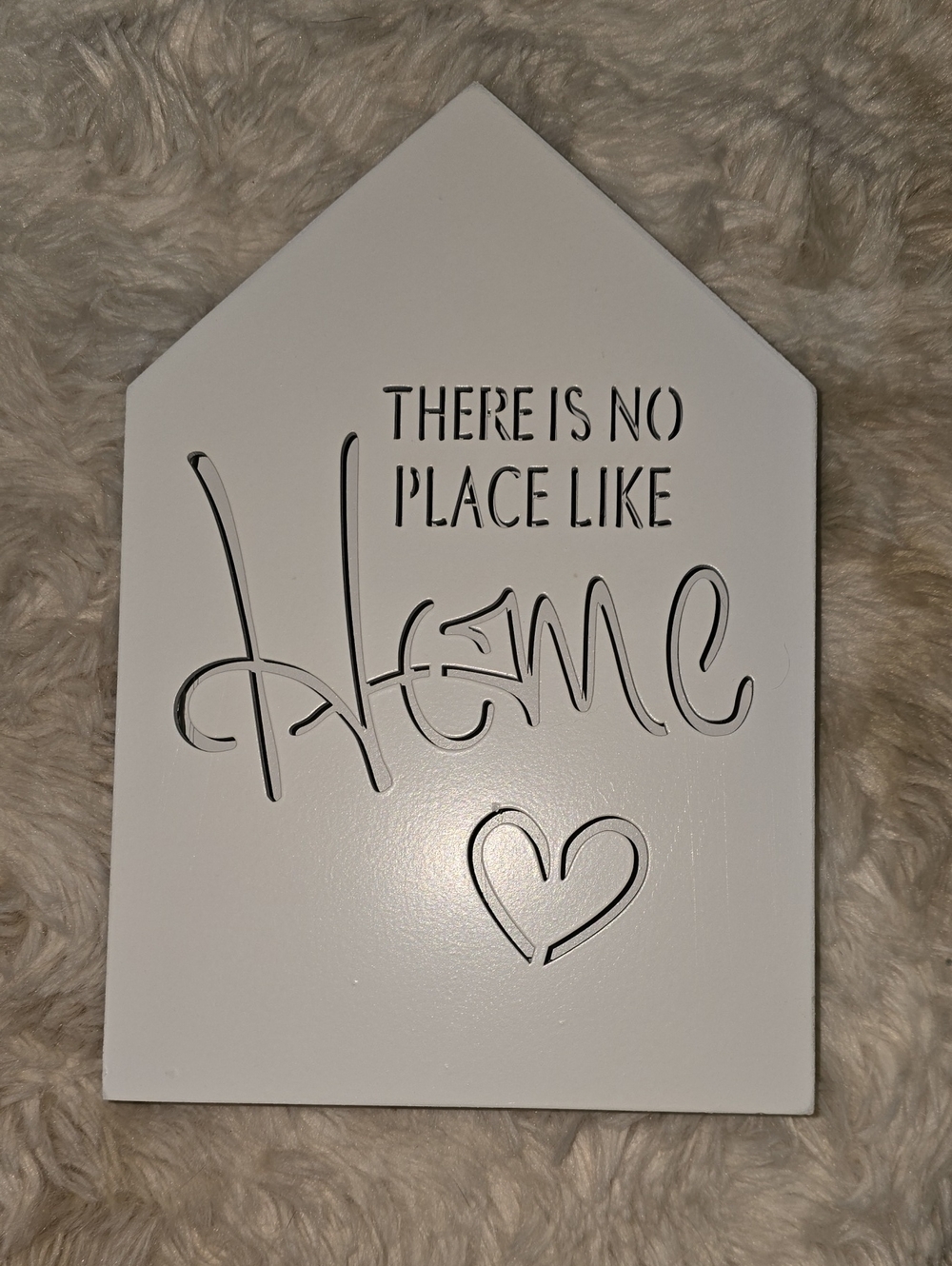 Lumineo White Wooden Frame "There Is No Place Like Home" Light Up Sign